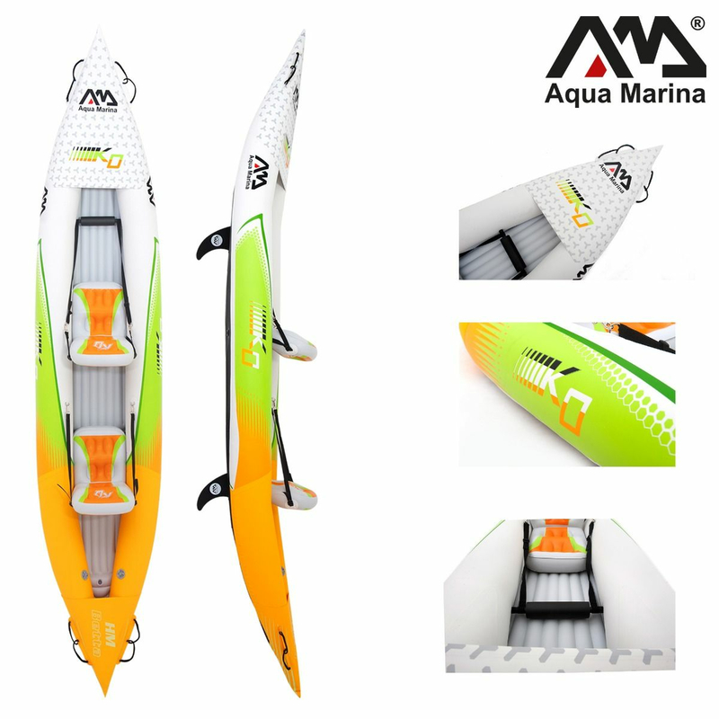 Aqua Marina Betta-412 Leisure Kayak-2 person. Inflatable deck. Kayak paddle set included.