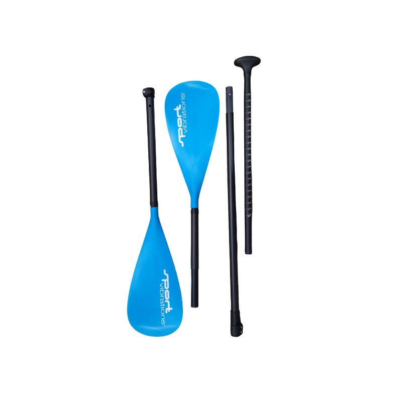 Sport Vibrations 4 tlg. SUP Paddel CarbonComp 80 + 2.Paddelblatt als Kajakfunktion Antitwist - ohne Tasche