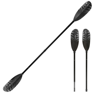 ExtaSea Safari Fiberglas Vario Doppelpaddel Kajak Paddel 2-teilig Grau 230-240