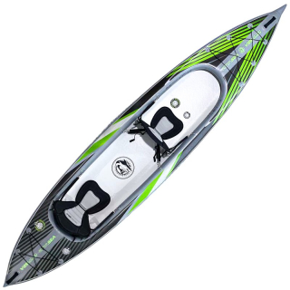 Extasea Ultimate Two 2er Kajak aufblasbar Hochdruck Kajak Full Drop-Stitch Grün