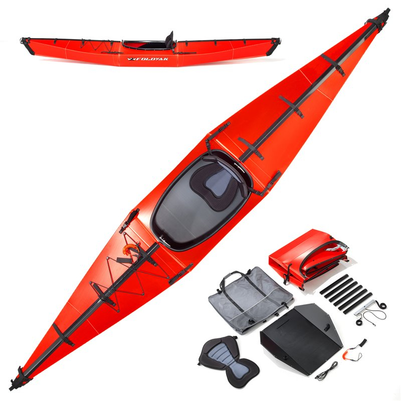 FoldYak One 390 Faltkajak im Origami Stil Faltboot Rot