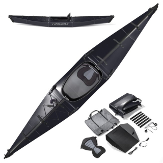 FoldYak One 390 Faltkajak im Origami Stil Faltboot Schwarz