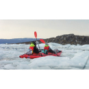 Gumotex Seawave 2-3er Kajak Luftboot Nitrilon Tourenkajak Set mit Sitz Spritzschürzen Spritzdecke und Steueranlage rot