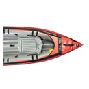 Gumotex Seawave 3er Kajak Luftboot Nitrilon Tourenkajak Set mit Sitz Spritzschürzen Spritzdecke und Steueranlage rot